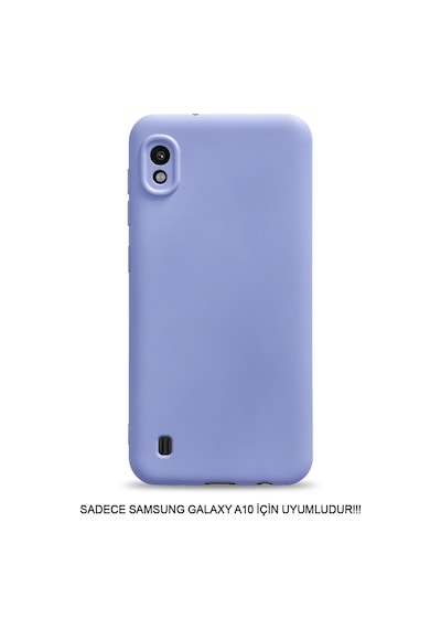 Samsung Galaxy A10 Uyumlu Kamera Korumalı Darbeye Dayanıklı Renk Atmayan Fab Silikon Kılıf Lila