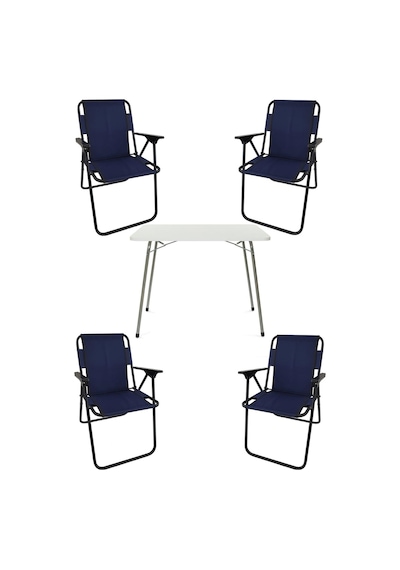 Bofigo 60x80 Beyaz Katlanır Masa + 4 Adet Katlanır Sandalye Kamp Seti Bahçe Takımı Lacivert Açık Ceviz Bofigo 60x80 Beyaz Katlanır Masa + 4 Adet Katlanır Sandalye Kamp Seti Bahçe Takımı Lacivert Açık Ceviz