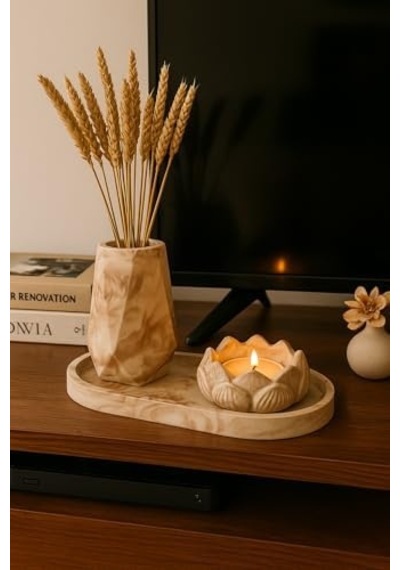 Marble Touch 3 Lü Beton Dekor Set Modern & Şık Tasarım