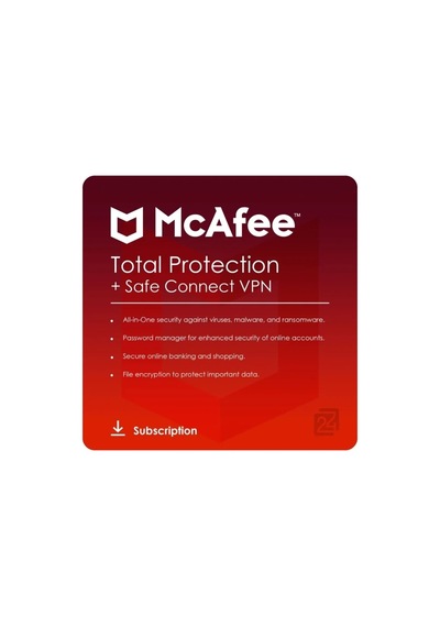 Mcafee Total Pro+safe Connect Vpn 10 Cihaz 1 Yıl Win/Mac/Apple Uyumlu iOS/Android