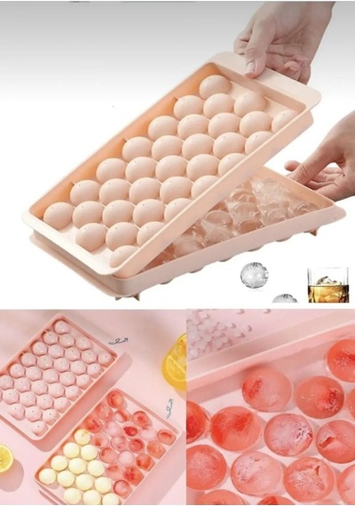 33 Hazneli Küre Buz Kalıbı 20-12 Cm 11 X 7 Plastik Görseldeki İle Aynıdır. Tr Plastik Diğer