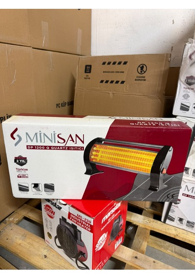 Minisan Dp 1200 Q 1200W 3 Camlı Quartz Elektrikli Isıtıcı