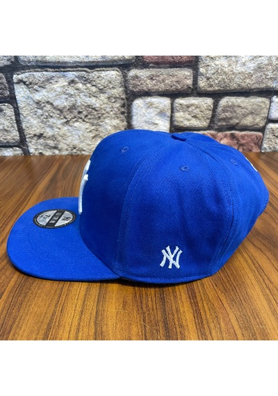 Hamze Ny Newyork Nakışlı Hiphop Snapback Rapper Drip Şapka Cap Saks Mavi