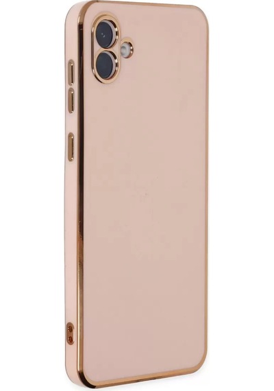 Newface Samsung Galaxy Uyumlu A04 Kılıf Volet Silikon - Pembe Diğer