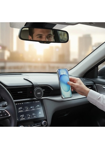 Uam Ct-03 Manyetik Araç Telefon Tutucu, 360 Derece Dönebilir, Güçlü Mıknatıslar, Tüm Cep Telefonları