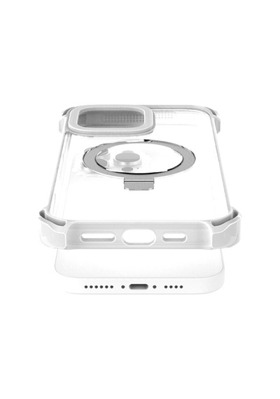 Apple Uyumlu iPhone 16 Pro Kılıf Magsafe Şarj Özellikli Raptic Dual Serisi Şeffaf Standlı Kapak Şeffaf