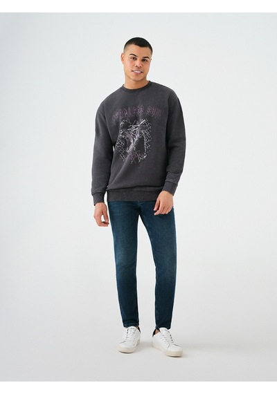 Loose Fit Erkek Sweatshirt Antrasit