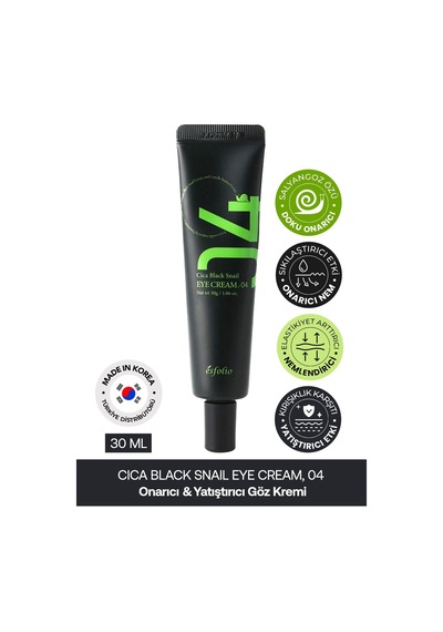 Esfolio Siyah Salyangoz Özü İçeren Onarıcı Göz Kremi Esfolio Cica Black Snail Eye Cream 30 G
