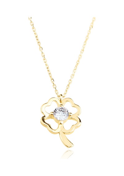 Kuyumcudukkani Yonca Kolye-20031-g-w Gold