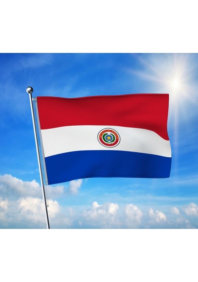 Paraguay Bayrağı Premium Raşel Kumaş 100x150 Cm Diğer