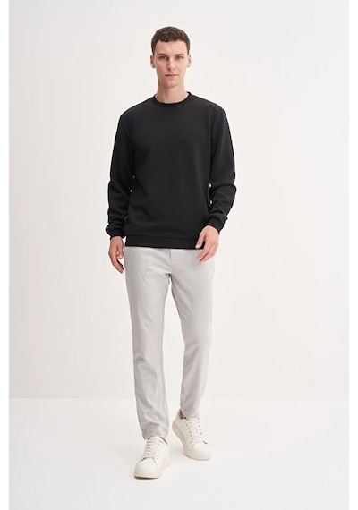 Cazador Premium Ince Desenli Jakar Viskon Karışımlı Regular Fit Sweatshirt Siyah 53520 Siyah Cazador Premium Ince Desenli Jakar Viskon Karışımlı Regular Fit Sweatshirt Siyah 53520 Siyah
