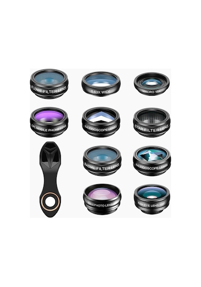 Apexel 10'u 1 Arada Telefon Lens Kiti Tanımlandığı Gibi