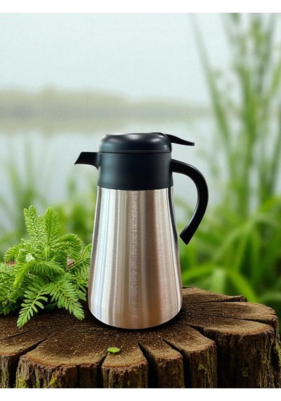 1,5 Litre İçi Dışı Çelik Termos Yeni Model Siyah