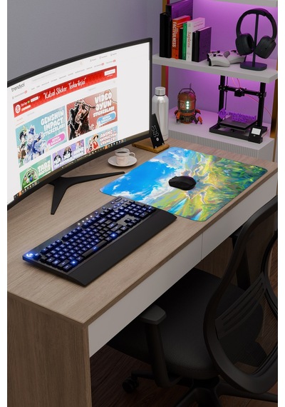 Mononoke Hime Anime V3 - 48x40 Xl Gaming Kauçuk Kaymaz Taban Mouse Pad Fare Altlığı