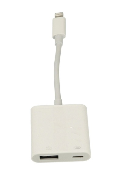 Apr22 Apple iPhone  Uyumlu  Otg 2in1 - Beyaz Diğer
