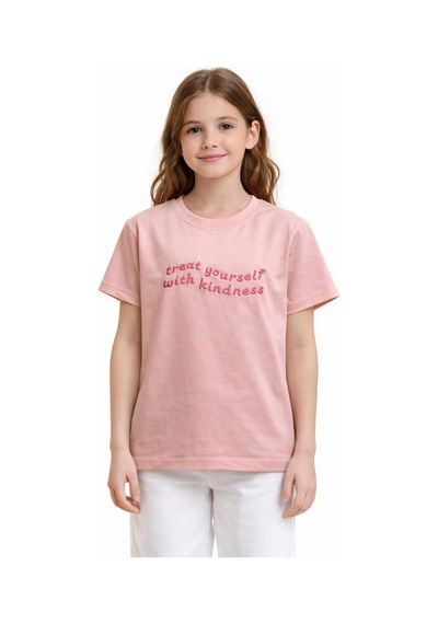 Yale Kids 8-12 Yaş Kız Çocuk Tişört Şeker Pembe