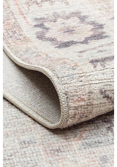 Eko Halı Grace Grc 02 Sky Vintage Halı Pastel Klasik Desenli Saçaklı Salon Halısı Gri