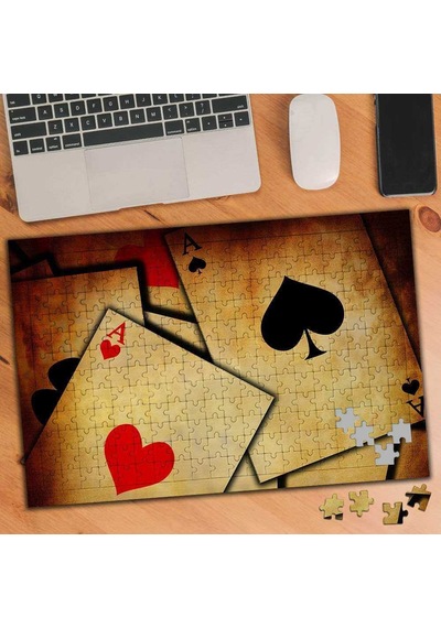 İskambil Kağıtları Retro 240 Parça Puzzle Yapboz-ks699339