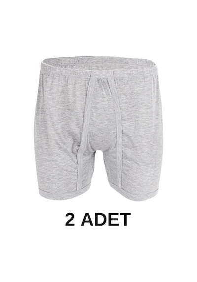 2 Adet Erkek Arjantin Penye Boxer Gri 001