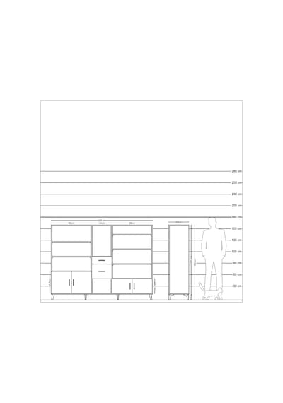 Hyperion Dolap 10 Raflı 2 Çekmeceli 4 Kapaklı 220x44x163 Aytaşı-a Aytaşı-antrasit