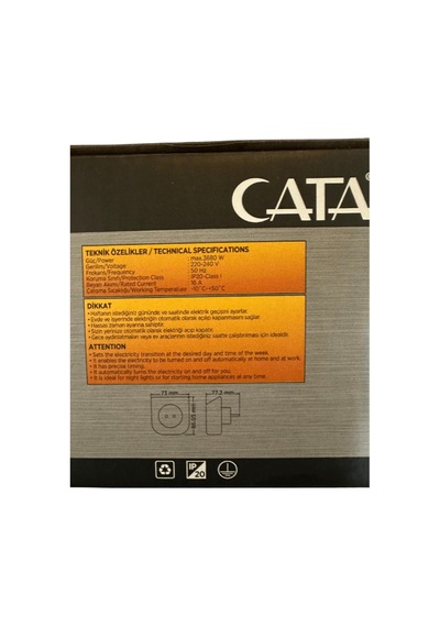 Ct-9182 Dijital Zaman Saati, 3680w, 16 Amper, Beyaz, 2 Adet Ct-9182