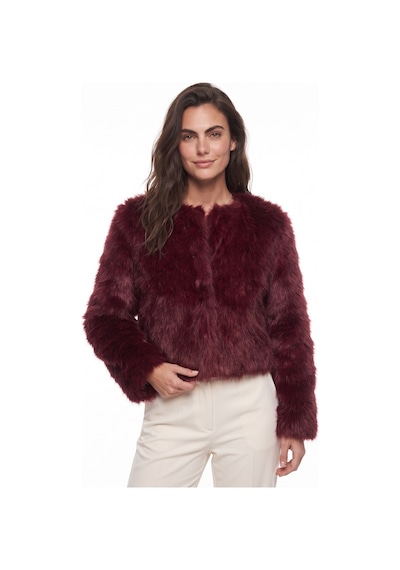 Onloox Kadın Bordo Bordo Polyester Kumaş Uzun Kollu Suni Kürk Dokulu Astarlı Detaylı Kısa Mont Onloox Kadın Bordo Bordo Polyester Kumaş Uzun Kollu Suni Kürk Dokulu Astarlı Detaylı Kısa Mont