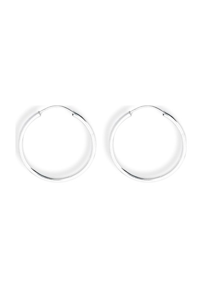 Oya Silver Gümüş Halka Küpe 3mm Kalınlık-3x3cm