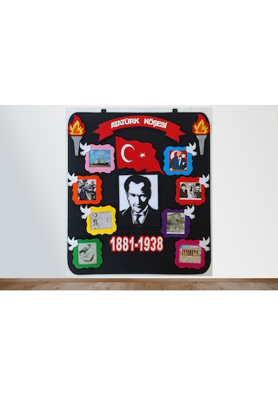 Atkp27 Atatürk Köşesi Panosu Zeminli Keçeden Eğitim Materyali