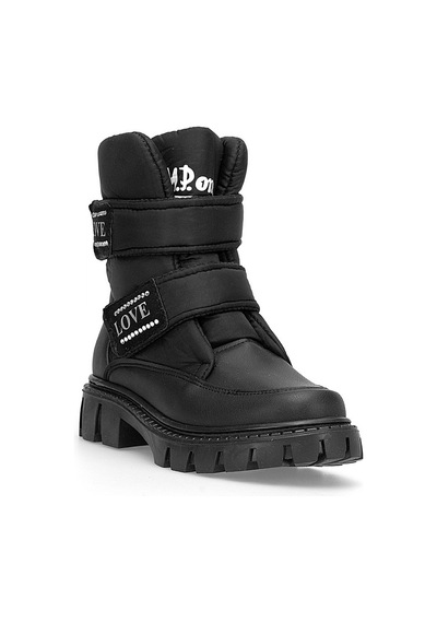 M.p 252-3561ft Filet Kız Çocuk Düz Bot Siyah Siyah