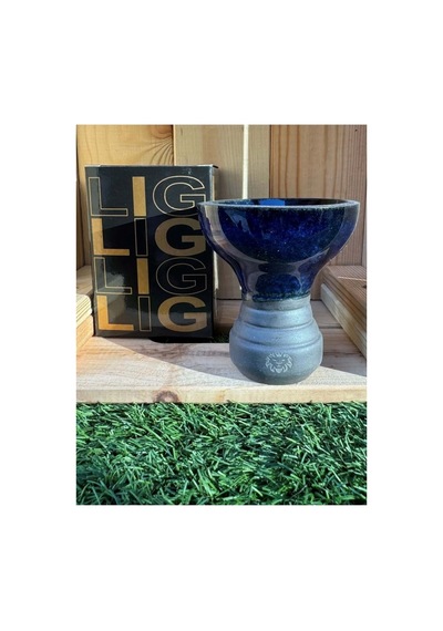 Liger 5 Delikli Sırlı Nargile Lülesi / Mavi