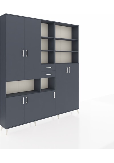 Arges Dolap 17 Raflı 2 Çekmeceli 7 Kapaklı 220x30x243 Antrasit-antrasit/antrasit Antrasıt/antrasıt Arges Dolap 17 Raflı 2 Çekmeceli 7 Kapaklı 220x30x243 Antrasit-antrasit/antrasit Antrasıt/antrasıt