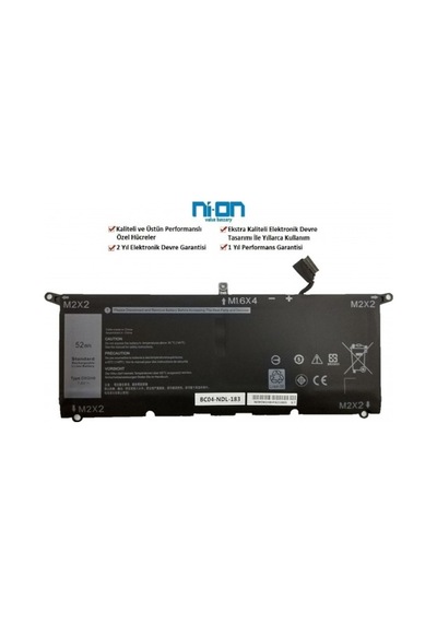 Nion Dell Dxgh8 0dxgh8 G8vcf 0g8vcf Uyumlu Notebook Batarya - Pil