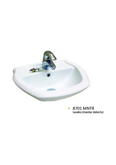 Serel Mantar Dekor Çocuk Lavabo 40x50 Cm - 8701tds110hmntr Diğer