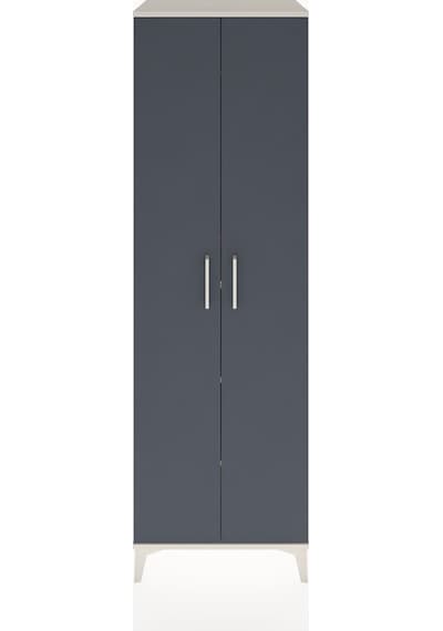 Hyperion Dolap 3 Raflı 2 Kapaklı Tek Askılı 60x44x195 Aytaşı-antrasit Aytası