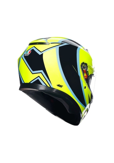 Agv K3 Rossi Wt Phillip Island 2005 Kapalı Motosiklet Kaskı Sarı - Siyah