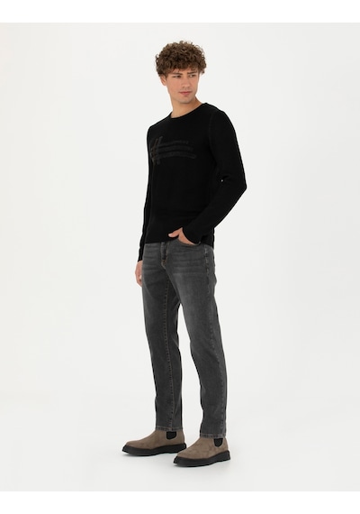 Pierre Cardin Erkek Siyah Triko Kazak 50278091-vr046 Siyah