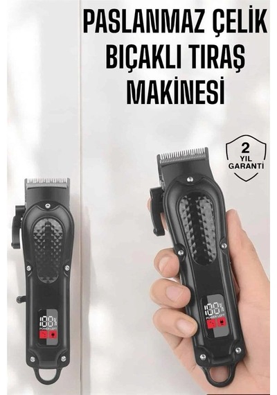 Sıfır Tıraş Makinesi Dijital Göstergeli Paslanmaz Çelik Bıçaklı Taşınabilir - 5000
