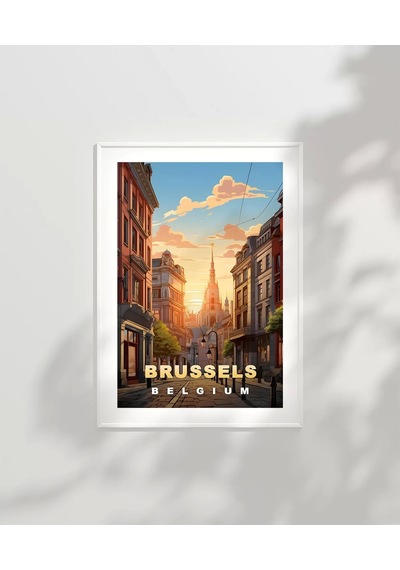 Çerçevesiz Poster Gün Batımında Zarafet