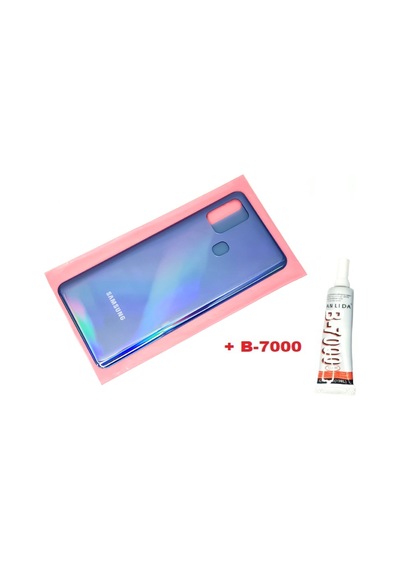 Samsung Galaxy Uyumlu A21s A217 Arka Pil Batarya Kapağı B-7000 Mavi