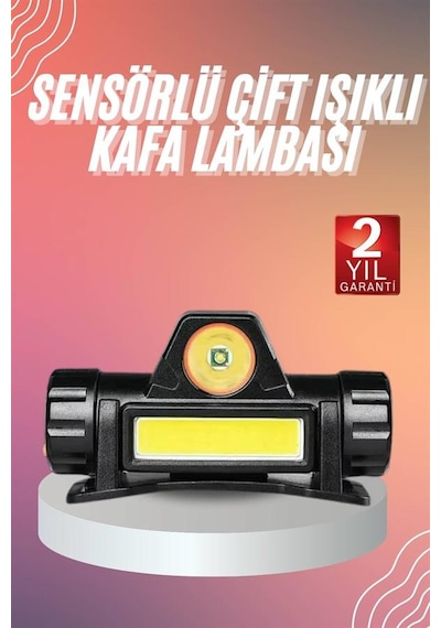 Tek Kafa Lambası Çalışma Işığı Kafa Feneri Şarjlı Mıknatıslı Fenerli Najmaddin ANTRASİT