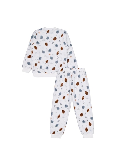 Civil Girls Yaprak Desen 10-13 Yaş Pijama Takımı Ekru