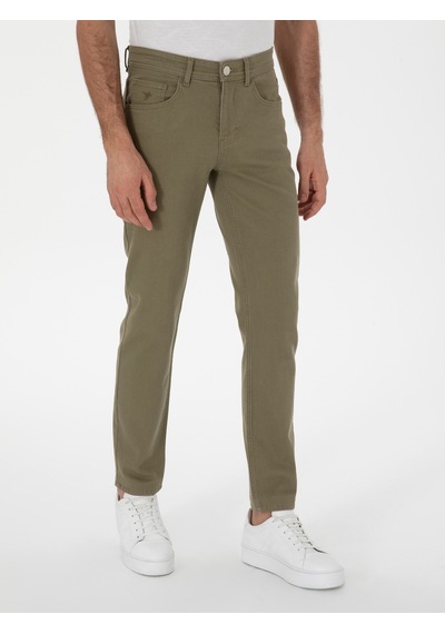 Cacharel Yeşil Slim Fit Pamuk Karışımlı Jean Pantolon Yesıl
