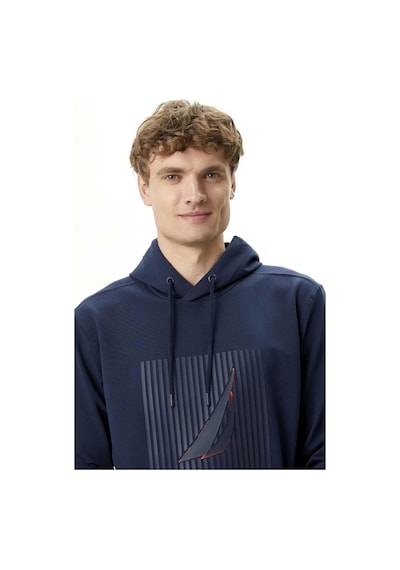 Nautica Nautıca Erkek Lacivert Standart Fıt Sweatshirt Çok Renkli