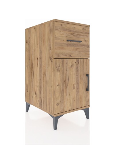 Kronos Komodin Tek Raflı Tek Çekmeceli Tek Kapaklı 44x59x96 Çam-çam Atlas Çam