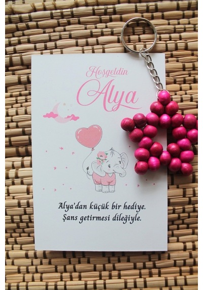 Zincirli Ahşap Yıldız Anahtarlık 20 Adet