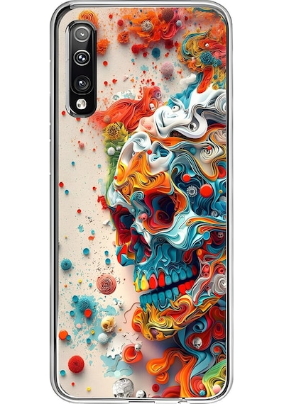 Samsung Galaxy A50 Uyumlu Şeffaf Kılıf Graffiti 5 Tasarımlı