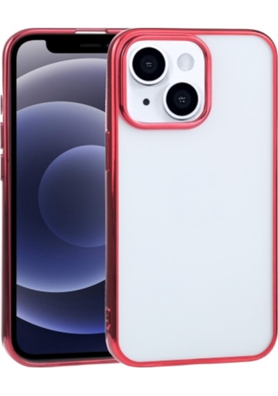 Apple Uyumlu iPhone 13 6.1Inç Lazer Kaplama Renkli Kenar Seffaf Kilif 514281123