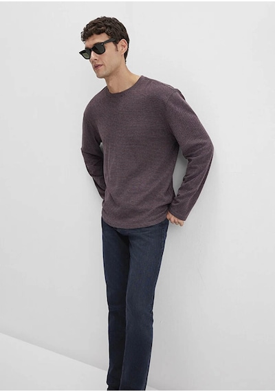 Mavi Loose Fit Bordo Erkek Uzun Kollu T-shirt M0613040-70434 Bordo