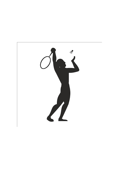 Tenisci Folyo Sticker 160cm Uzunluk Siyah