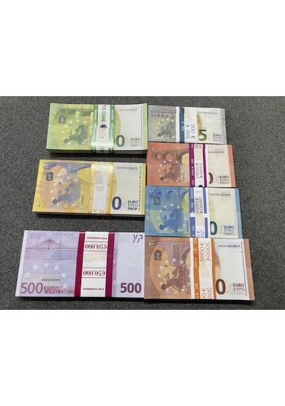 700 Adet Karışık Euro 5-10-20-50-100-200-500 Euro Geçersiz Eğlenc
